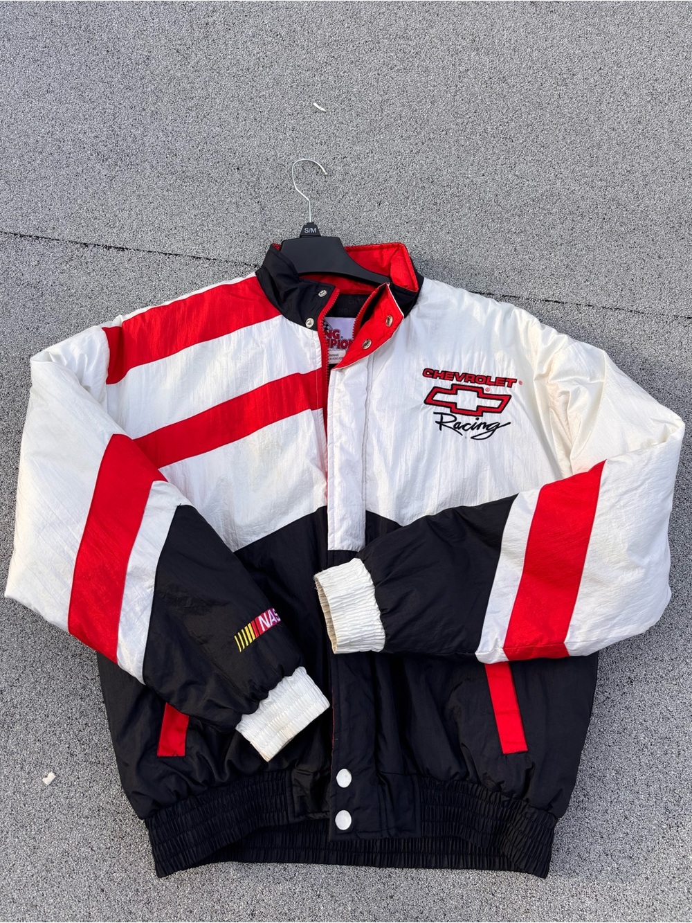 Vintage Red, White & Black Colorblock racing Jacket
